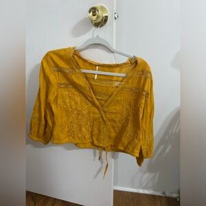 Free People Cropped Blouse